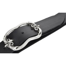 Mytem-Gear Damengürtel mit großer Design Schließe Leder schwarz 95