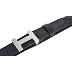 Ledergürtel mit kleiner Koppelschließe Vollleder 30 mm schwarz 105