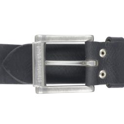 Mytem Gear Gürtel mit Edelstahlschnalle 4 cm Leder 4 cm schwarz 100