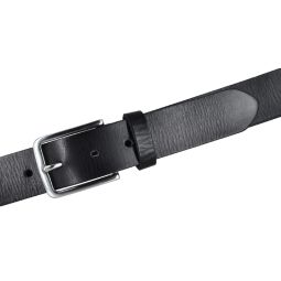 Mytem Gear Gürtel Leder mit Schließe aus Edelstahl 3,5 cm schwarz 105