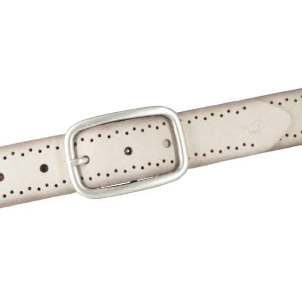 Gürtel Damen Veloursleder creme | MUSTANG