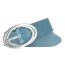 Gürtel Damen blau Leder 3,5 cm mit ovaler Schnalle