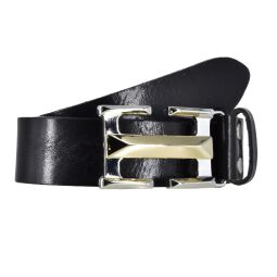 Mytem Gear Premium Ledergürtel schwarz 3,5cm Wechselgürtel 95