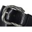 Premium Ledergürtel schwarz 4cm Schlangen Schließe