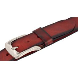 Jeansgürtel Walkledergürtel geprägt Rot 105 cm