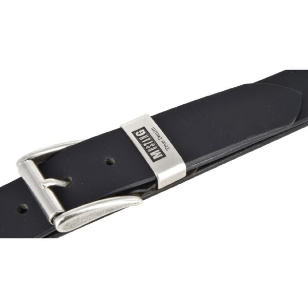 MUSTANG Gürtel für Herren Koppelgürtel schwarz Ledergürtel Leather Belt black 